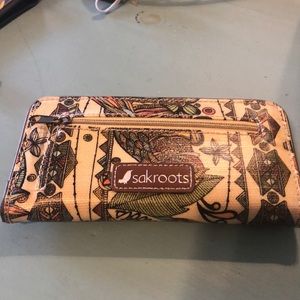 Sakroots wallet with owl motif